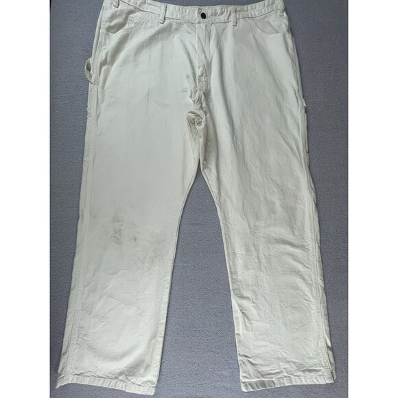 Dickies Classic Y2K Painters Pants Men’s Size 44x32 White Straight Leg Pockets - Picture 4 of 16
